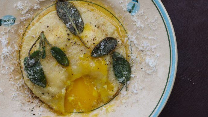 Raviolo mit flüssigem Eigelb Rezept, Wunschleder