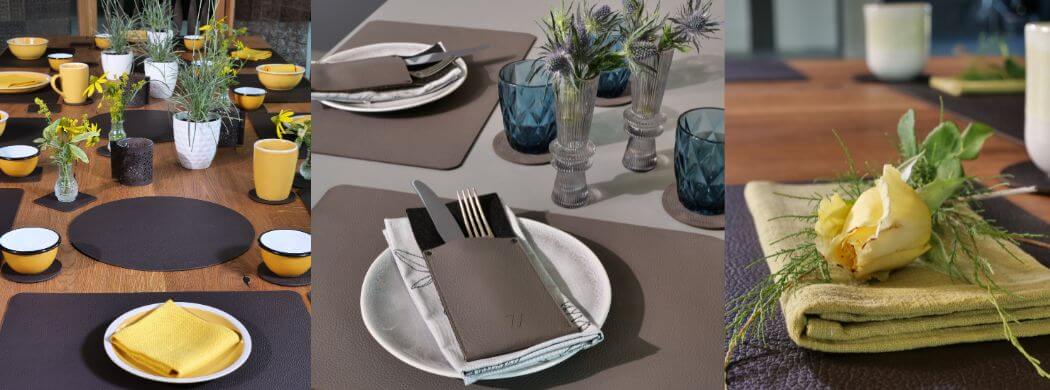 Blumendeko für den Tisch gestalten, Wunschleder