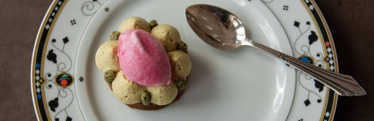 Weihnachtsdessert Rezept, Kürbisküchlein mit Granatapfelsorbet, Wunschleder