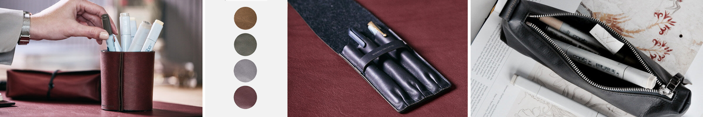 Lederetui für Stifte, Stifteetui, Lederetui Stifte, Stifteetui Leder, Federmäppchen, Ledermäppchen Stifte,Stiftehalter Leder, Schreibtisch Organizer Leder, Stifteköcher Leder, Wunschleder