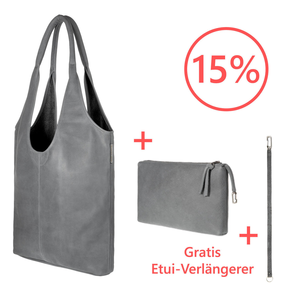 Hobo Bag mit Etui Bundle Angebot, Wunschleder