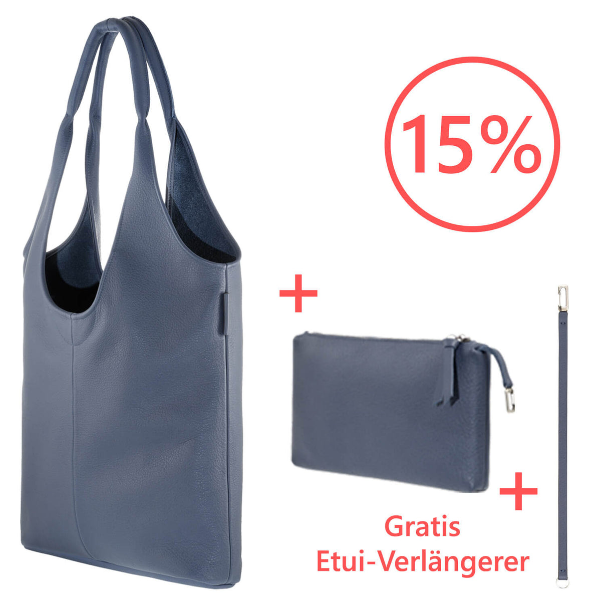 Hobo Bag mit Etui Bundle Angebot, Wunschleder