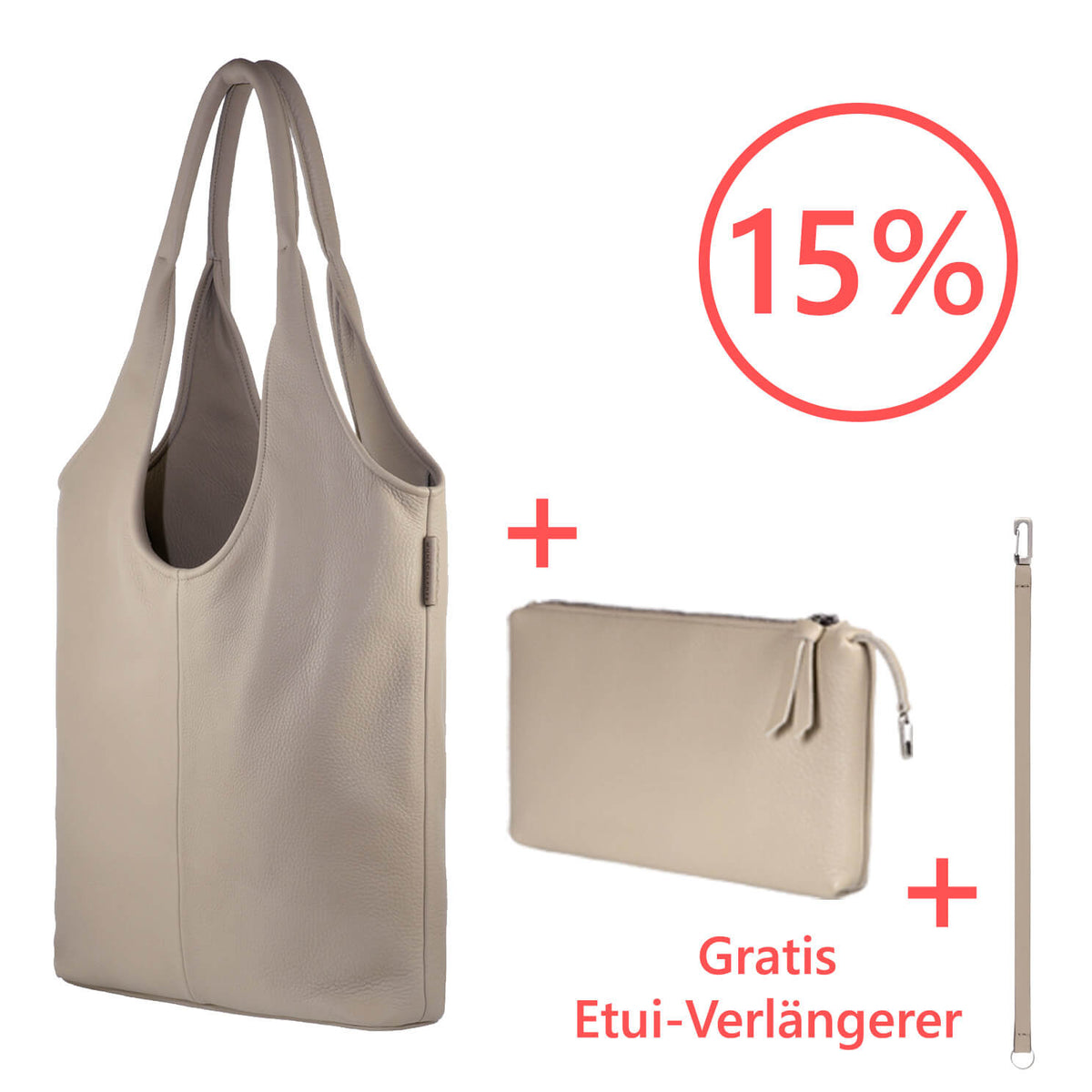 Hobo Bag mit Etui Bundle Angebot, Wunschleder